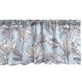 thumbnail image 1 of Pastel Floral Window Valance, Branches of Magnolia Outline Style Delicate Spring Tree Petals, Curtain Valance for Kitchen Bedroom with Rod Pocket, 54" X 18", Soft Blue and Dark Purple, by Ambesonne, 1 of 2