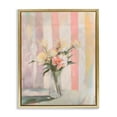 thumbnail image 1 of Stupell Industries Pastel Flower Arrangement Stripes Gold Framed Floater Canvas Wall Art, design by Arlington Prints, 21 x 17, 1 of 9