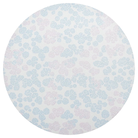 Pastel Flower Dots 15.4in Diameter PVC Plate Mat, Heat-Resistant and Cuttable, Kitchen Decor