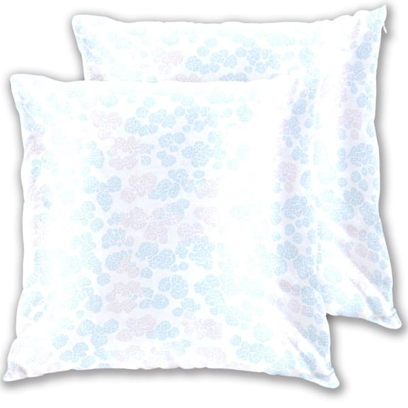 Pastel Flower Dots 16x16in 2-Piece Cotton Fleece Throw Pillow Covers, Shrink Resistant, Hidden Zip