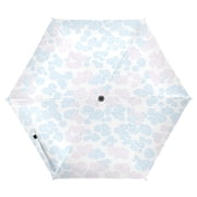 Pastel Flower Dots Folding Umbrella UV50+ Waterproof Sun Protection Auto Open Close Compact Fiberglass Frame