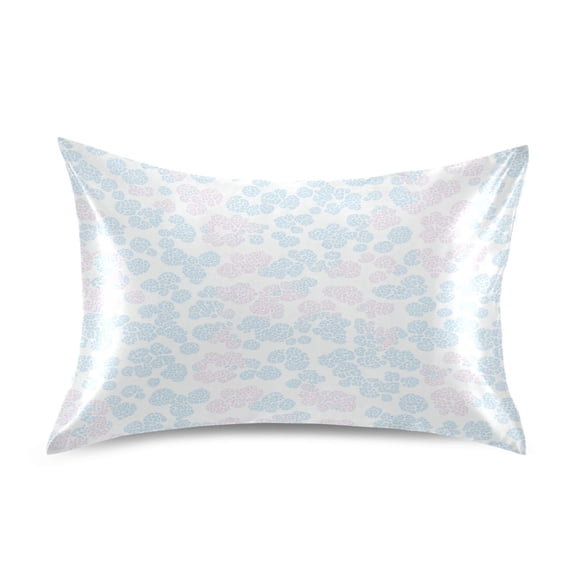 Pastel Flower Dots Luxury Silky Soft Pillowcase Standard Size Wrinkle Resistant Envelope Closure 20x26in