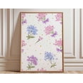 thumbnail image 1 of Pastel Flower Pattern Cute Pink Purple Floral Bow Blossom Nursery Wall Art Print, Unframed Paper Poster 11x14in, 1 of 4