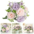 thumbnail image 1 of Pastel Flowers,1Packs Peonies Artificial Flowers, Pinkish-Purple Artificial Peonies, Silk Peonies Flowers Fake Peonies Artificial Flowers Peonies Bouquet For Centerpiece Table Wedding Party Home Decor, 1 of 9