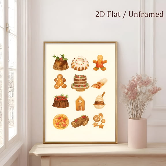 Pastel Flowers Wall Art Poster Delicate Butterfly Illustration Botanical Garden Retro Decorative Artwork Living Room Bedroom Cafe Office Gift, UNFRAMED 16x24