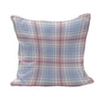 thumbnail image 1 of Pastel Fluffy Throw Pillow Cushion Cover, Old Fashioned Retro Style Classical Geometric Striped Plaid Inspired, Decorative Square Accent Pillow Case, 36" x 36", Fuchsia Salmon Pale Blue, by Ambesonne, 1 of 5