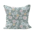 thumbnail image 1 of Pastel Fluffy Throw Pillow Cushion Cover, Ornate Hand Drawn Flourish Pattern Floral Swirls Blooms Spring Yard Themed, Decorative Square Accent Pillow Case, 20" x 20", Multicolor, by Ambesonne, 1 of 5