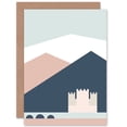 thumbnail image 1 of Pastel Geometric Eilean Donan Castle Greetings Card Plus Envelope Blank inside, 1 of 3