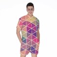 thumbnail image 1 of Pastel Geometric Shape Pattern Short Sleeve Men'S Rompers Casual Summer Jumpsuits Outfit, 1 of 4
