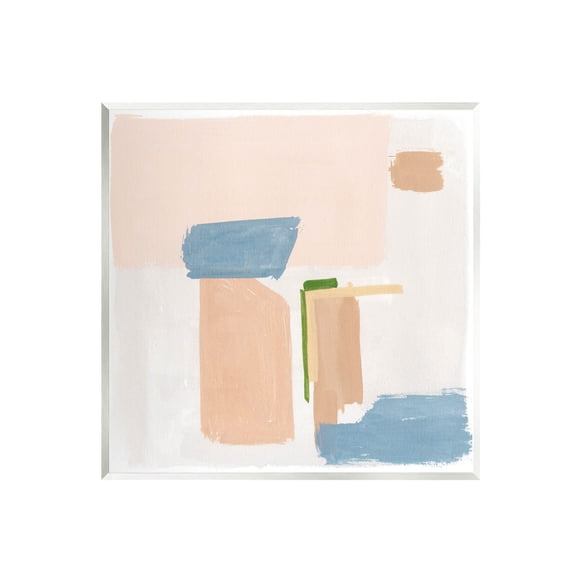 Pastel Geometric Square Shapes Abstract Painting Unframed Art Print Wall Art