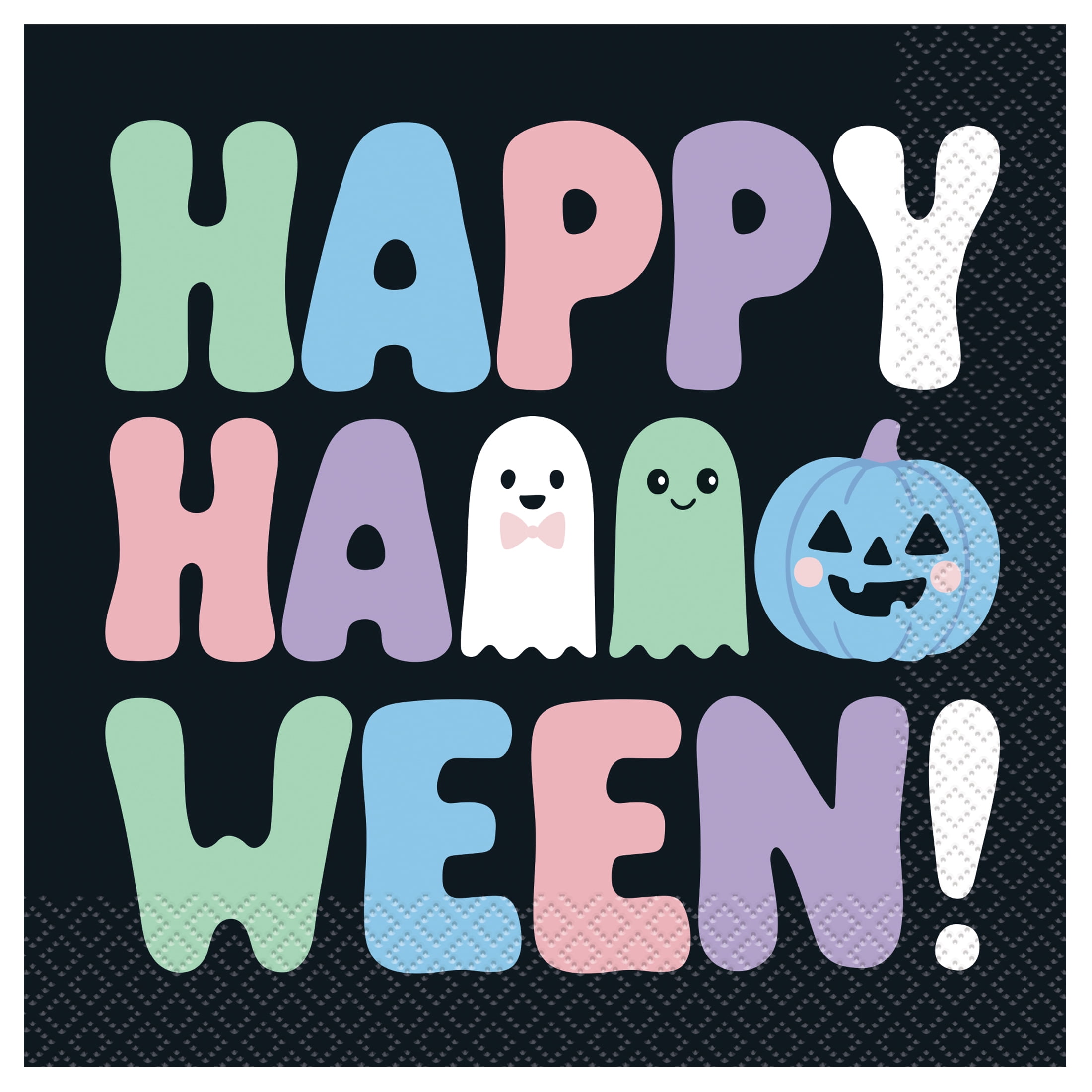 45 Count 6.5IN Pastel Ghosts Halloween Lunch Napkins by Way to Celebrate