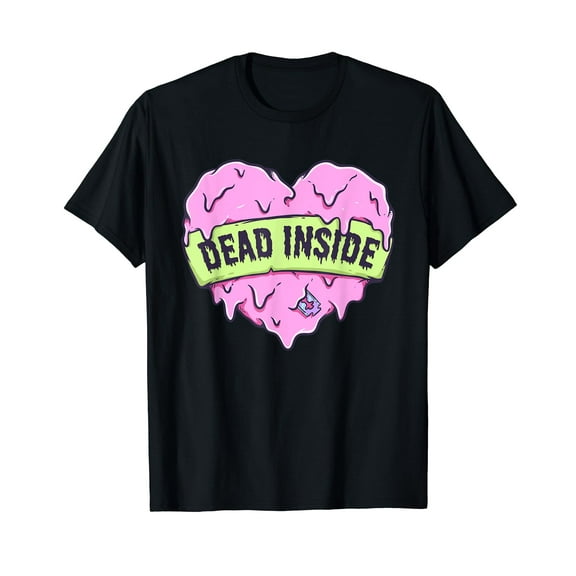 Pastel Goth Emo Shirt Dead Inside Melting Heart Yami Kawaii T-Shirt