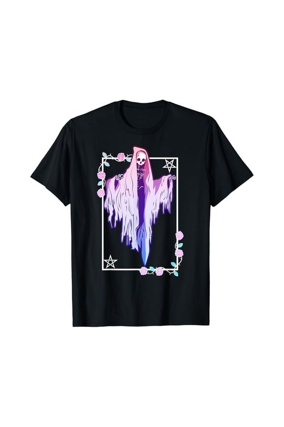Pastel Goth Ghost Tarot Style T-Shirt