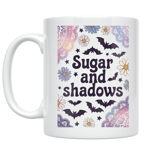 Pastel Goth Sugar and Shadows Design - Aesthetic Enthusiast - 11 oz Ceramic Coffee Mug