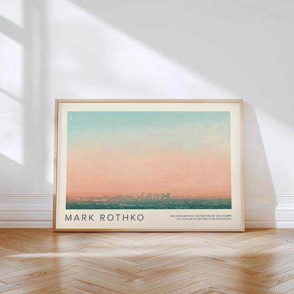 Pastel Gradient Abstract Cityscape Wall Art Print For Modern Home Decor Mark Rothko- Inspired Poster Miniamlist Office Poster Wall Art, Modern Wall Decor, 24x36 UNFRAMED