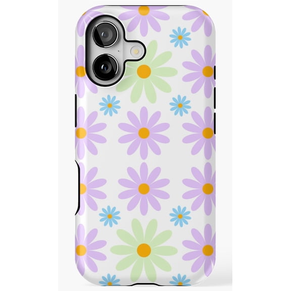 Pastel Groovy Spring Flowers Retro Phone Case for iPhone 11 12 13 14 15 16 17 Pro Max