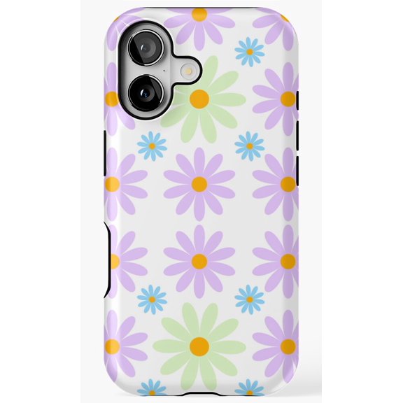 Pastel Groovy Spring Flowers Retro Phone Case for iPhone 11 12 13 14 15 16 17 Pro Max