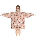 thumbnail image 1 of Pastel Halloween Ghosts Pattern Blanket Hoodies for Kids 6-13YR Oversize Wearable Blanket Hoodies for Boys Girls Teens, 1 of 7