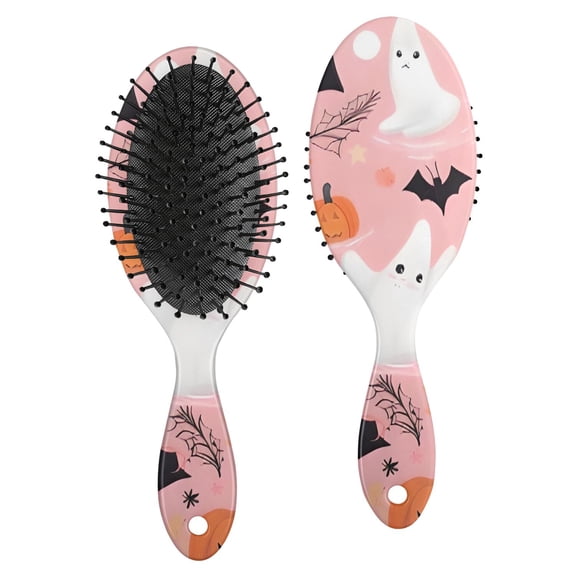 Pastel Halloween Pattern Hair Brush,Girls Detangling Hair Brush,Glide Through Tangles with Ease for Wet & Dry Hair,8.8"X2.8"