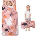 thumbnail image 1 of Pastel Halloween Pattern Toddler Nap Mats for Kids Preschool,60"x20" Sleeping Mat Bag or Kids,Toddler Sleeping Bag,Toddler Nap Mat or Daycare, 1 of 6