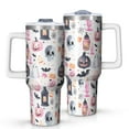 thumbnail image 1 of Pastel Halloween Pattern Tumbler with Handle and Lid,40oz Double Wall Vacuum Insulated Tumbler,Cups Gift for Women and Men, 1 of 7