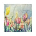 thumbnail image 1 of Pastel Head Scarf, Tulips Flower Bed Park, Head Wrap, 3 Sizes, by Ambesonne, 1 of 2