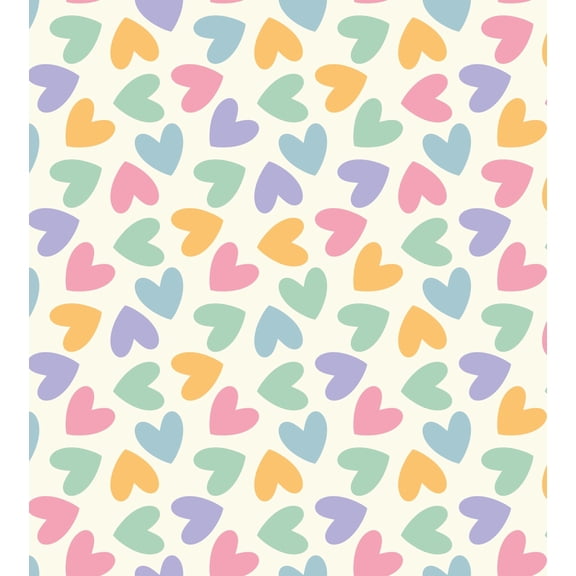 Pastel Heart Pattern Edible Image Chocolate Transfer Sheet, by Tnct.