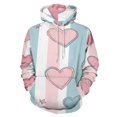 thumbnail image 1 of Pastel Hearts Stripes Stars Pattern Men's Women New Sweatshirt Hoodie Men's Plus Size Sweatshirt Hooded Sweatshirt 3d Printed Street Men's Cloth, 1 of 6