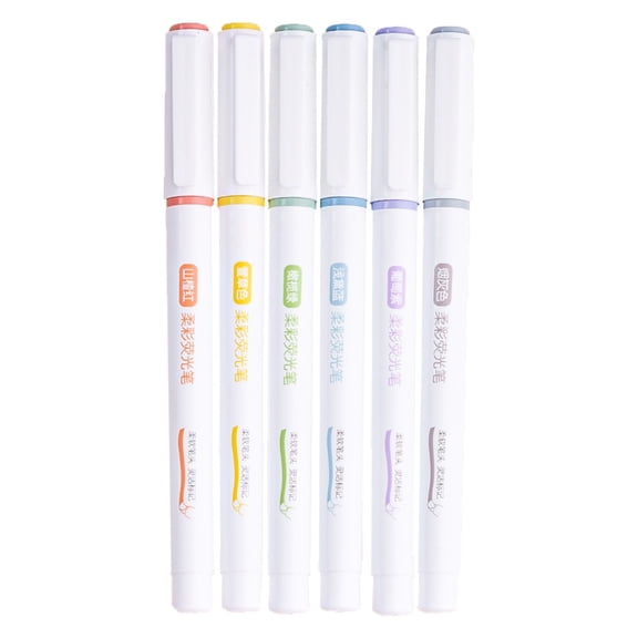 Pastel Highlighters, 6PCS Aesthetic Cute Highlighters Bible Pastel Highlighters and Pens No Bleed Assorted Colors Highlighter for and Office Journal Home