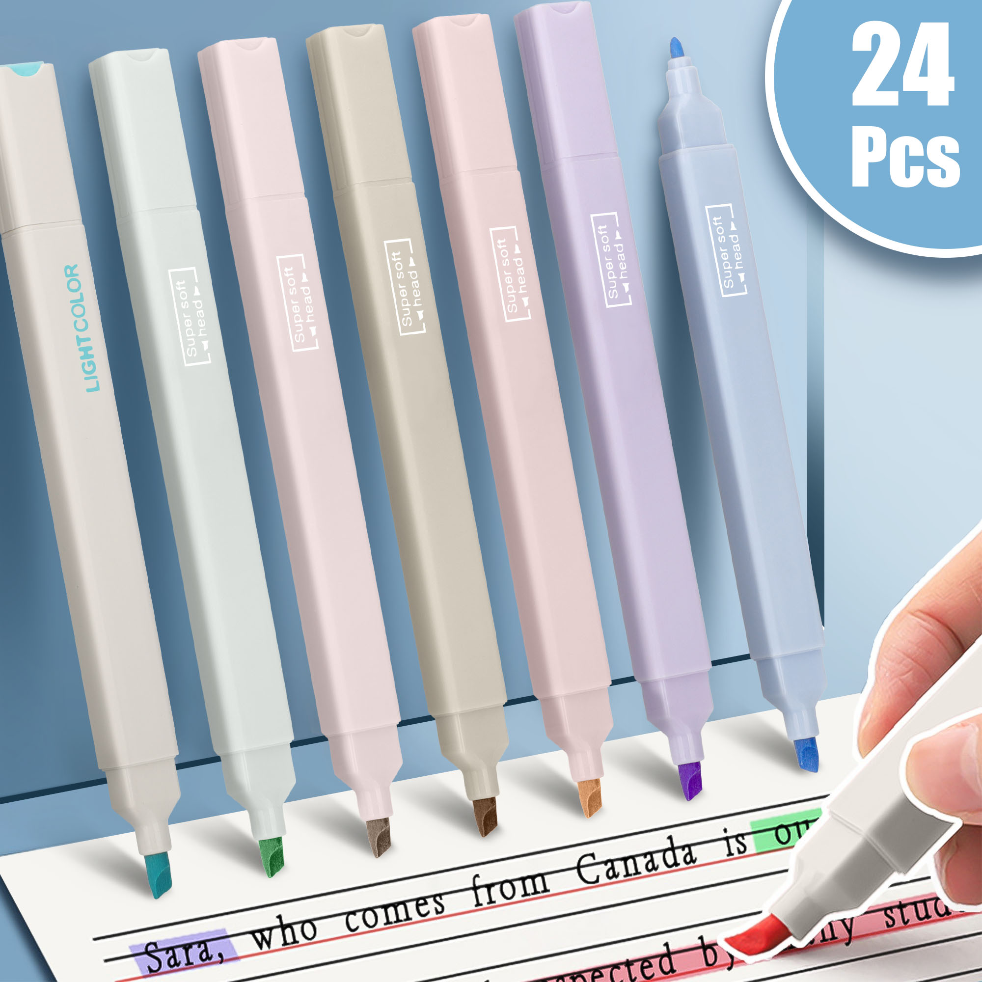 Zebra Mildliner Double Ended Highlighters, Fine and Broad Tip, Assorted