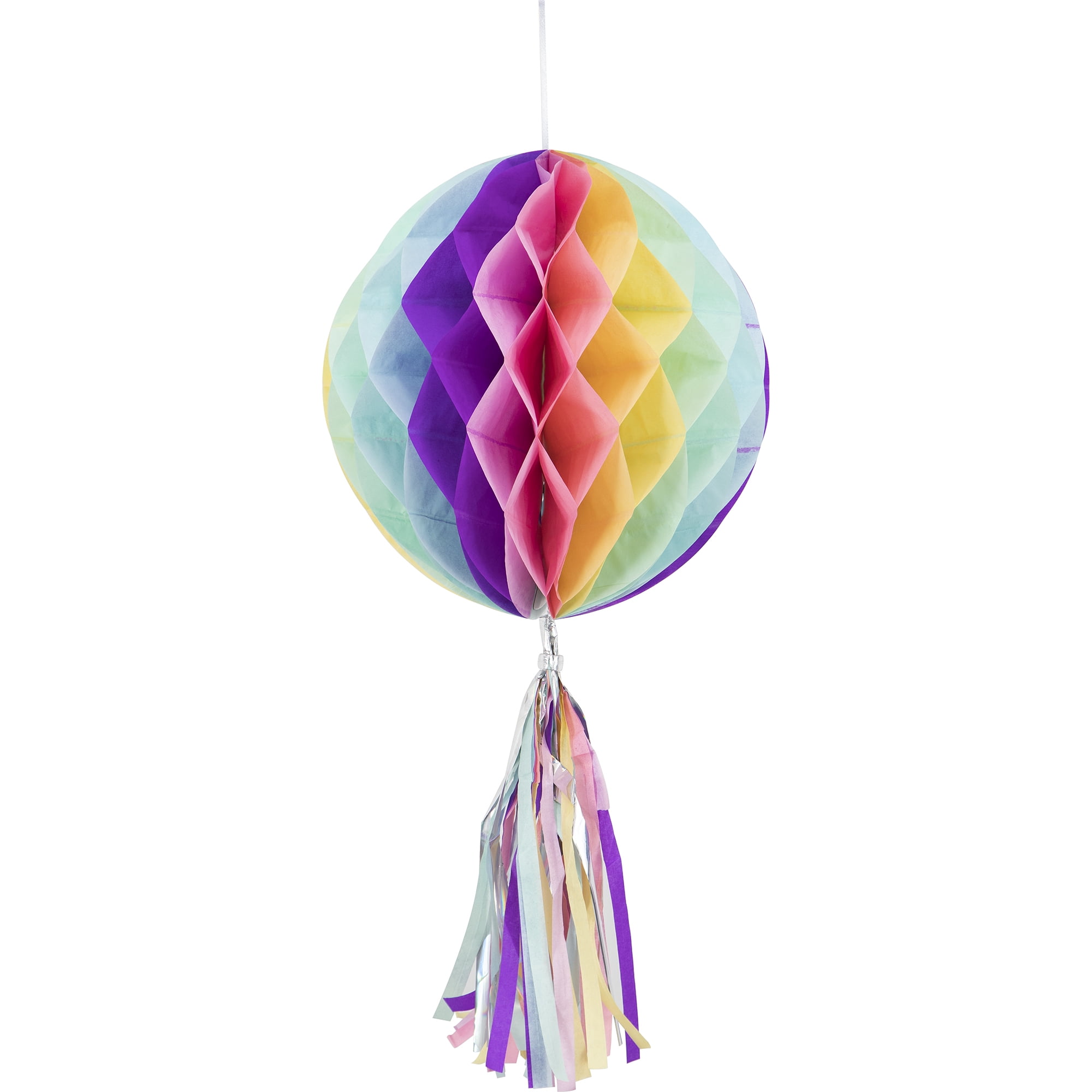 Pastel Honeycomb Ball Hanging Party Decoration 10" x 9" by Way to Celebrate