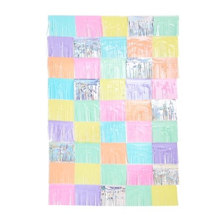 Pastel and Iridescent Foil Fringe Banner Backdrop Kit, 9 Pieces, by Way To Celebrate