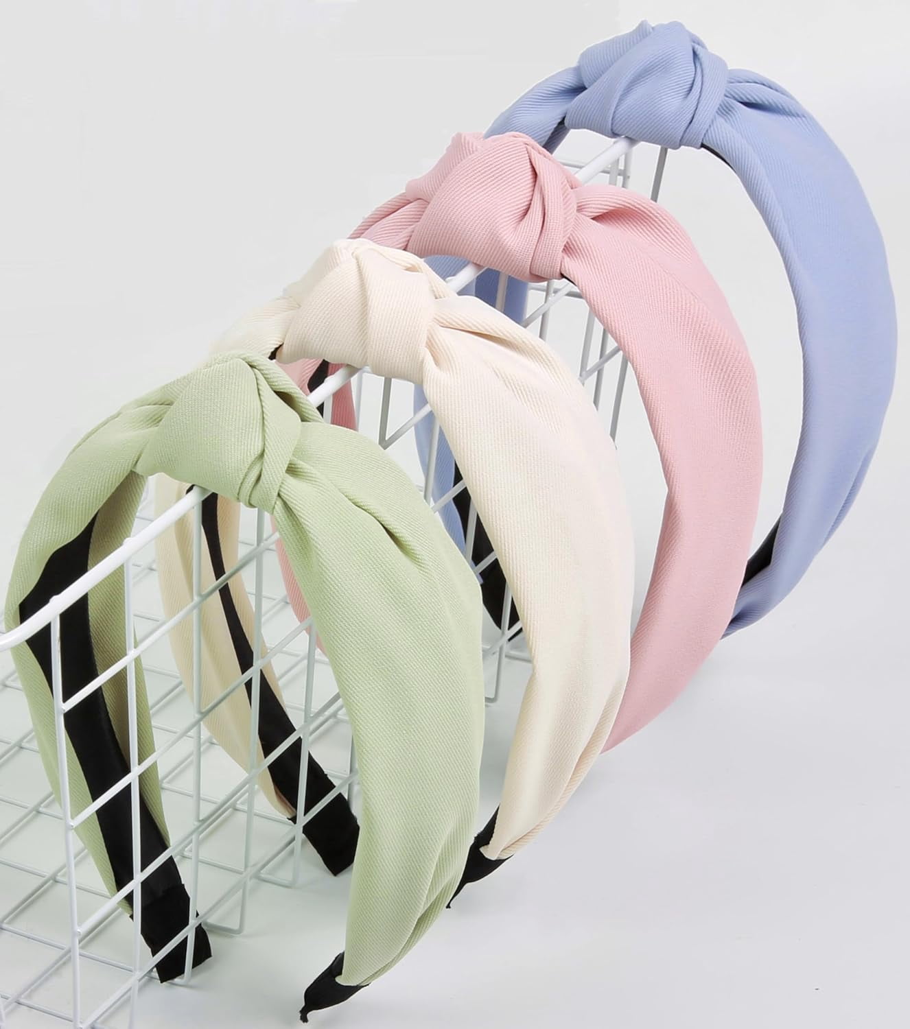 6600 Top Knot Headband , Colorful Knotted Headband, Cute Hair Accessories & Chic Solid Color Top Knot Headband | Handcrafted Soft Fabric  main image 2