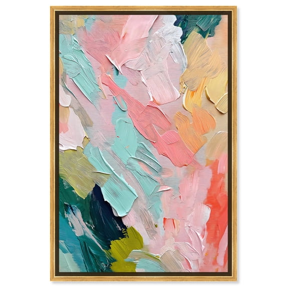 Pastel Layers Canvas Pastel Wall Art by Art Remedy, Gold Frame, 24" x 36"