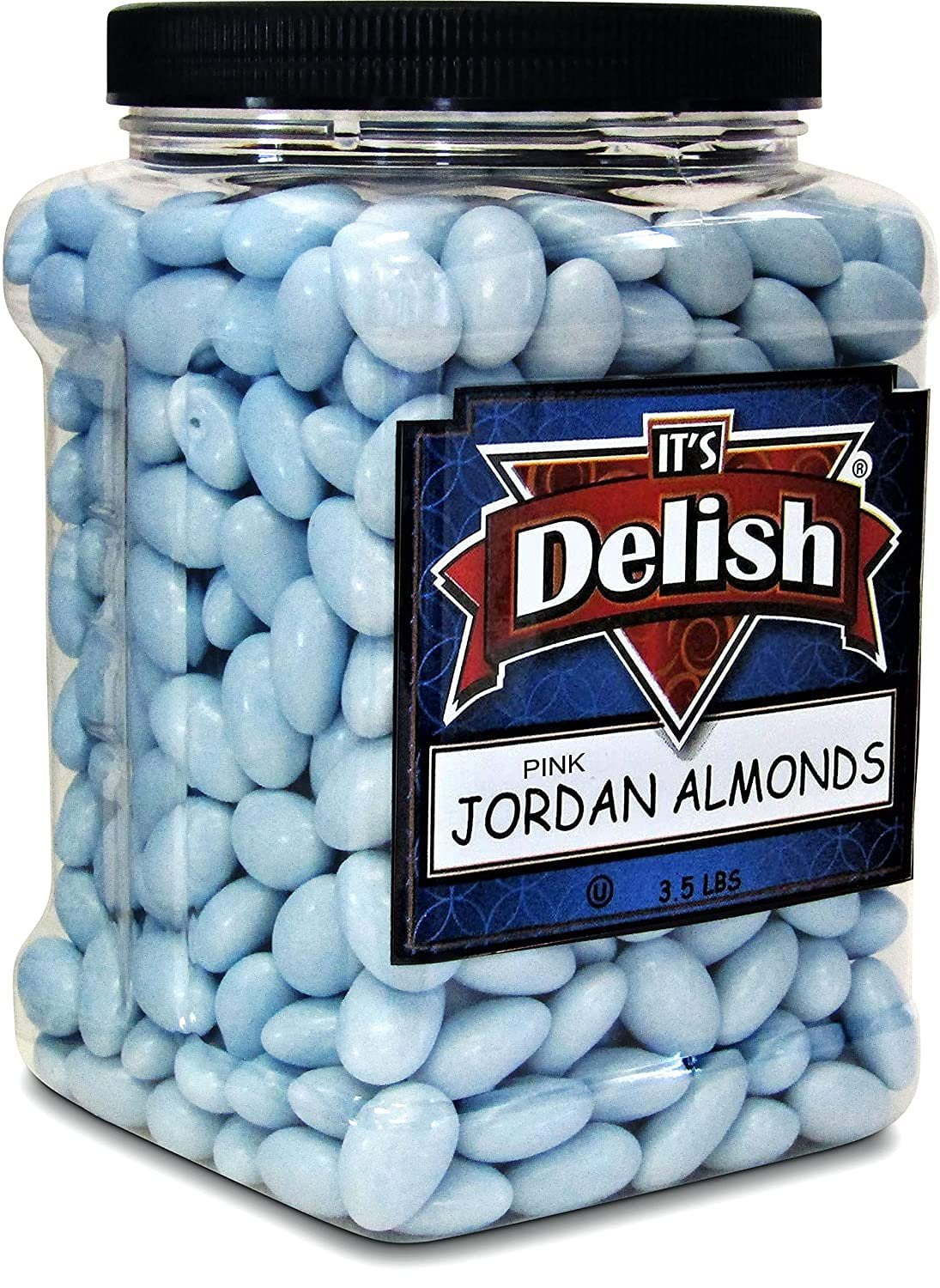 Pastel Light Blue Jordan Almonds by Its Delish, 3.5 lbs Jumbo Container  Kosher Almond Nut with Sweet Hard Candy Coating - Weddings, Birthday Boy, Baby Shower Theme Party Favors and Candy Buffets...
