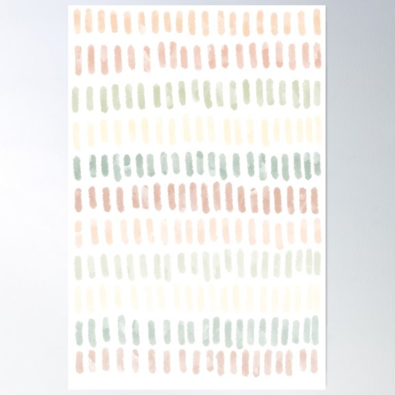 Pastel Line Pattern Poster Wall Art, Modern Wall Decor For Living Room Bedroom, 16x24 UNFRAMED