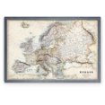 thumbnail image 1 of Pastel Map of Europe - Barnwood Framed Canvas - 17 x 20 - Grey, 1 of 4