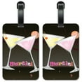 thumbnail image 1 of Pastel Martini - Luggage ID Tags / Suitcase Identification Cards - Set of 2, 1 of 5