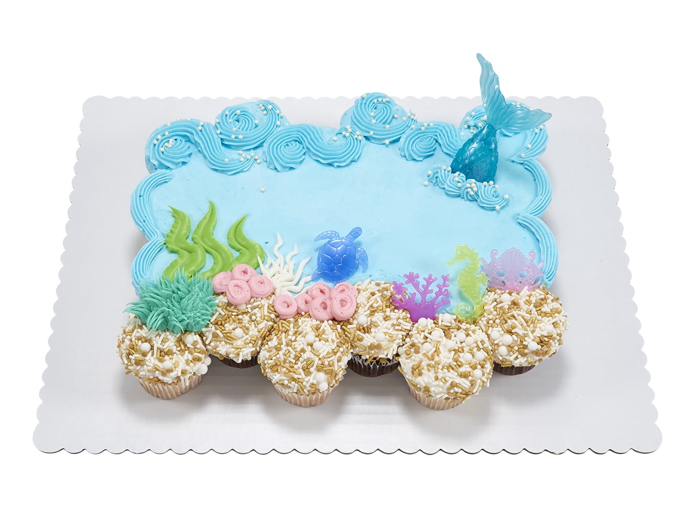 Pastel Mermaid Cupcake Cake