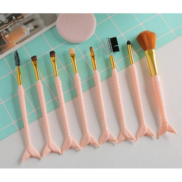 Pastel Mermaid Makeup Brush Set 8pc