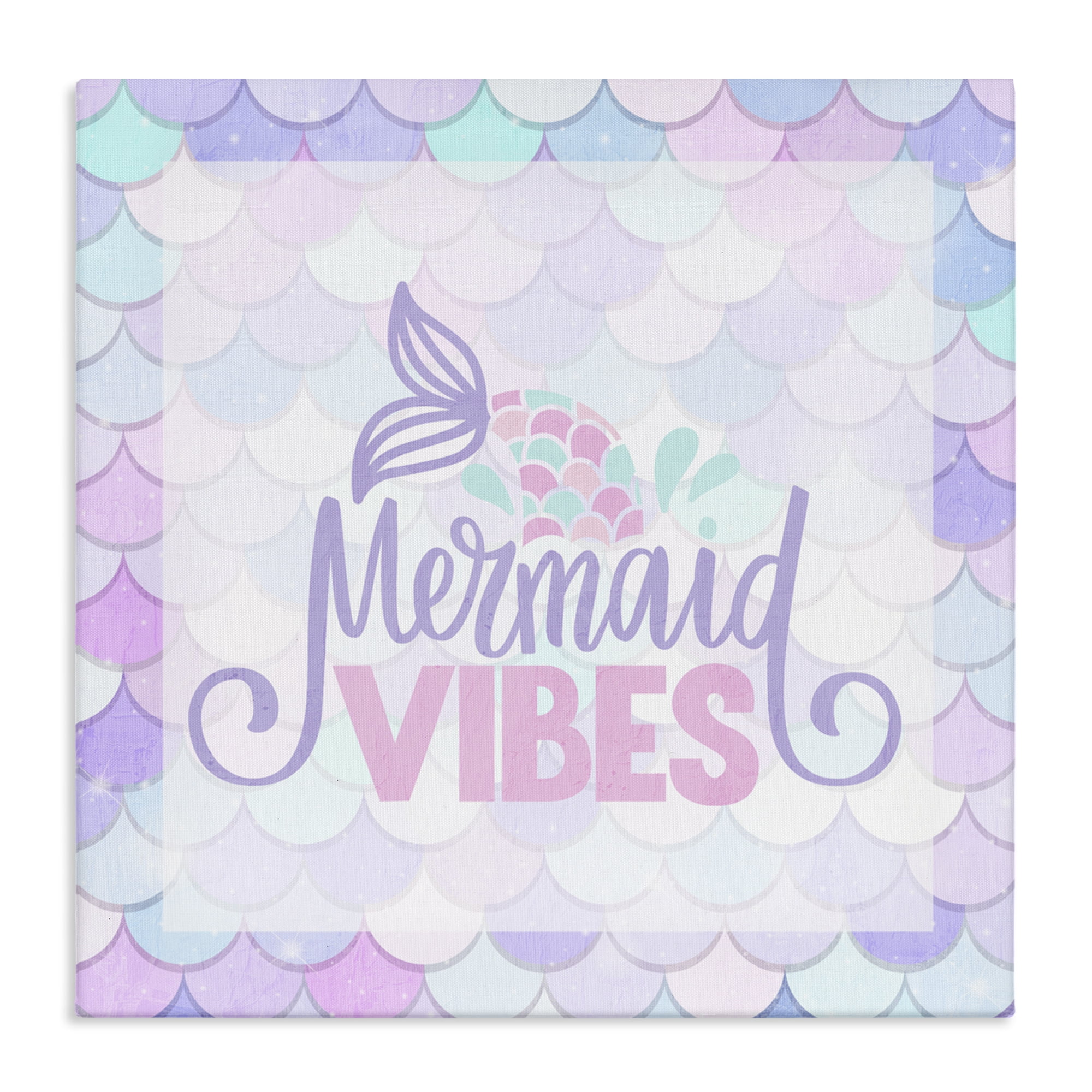 Pastel Mermaid Vibes Canvas Wall Art, design by Kim Allen