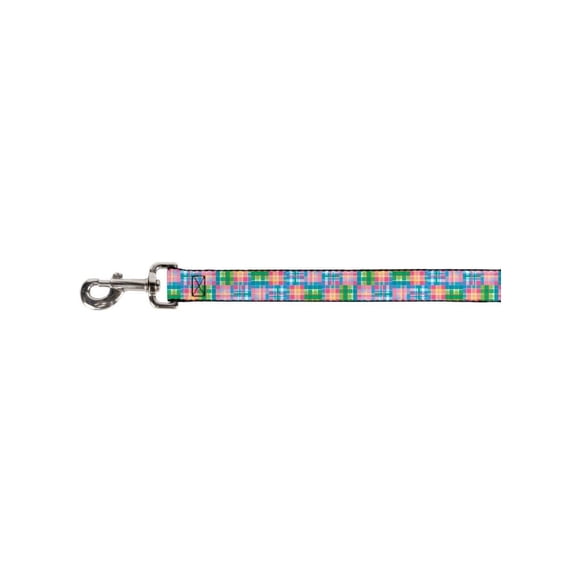 Pastel Mini Plaid Checkered Checker Box Pattern Fun Animal Pet Dog Cat Leash