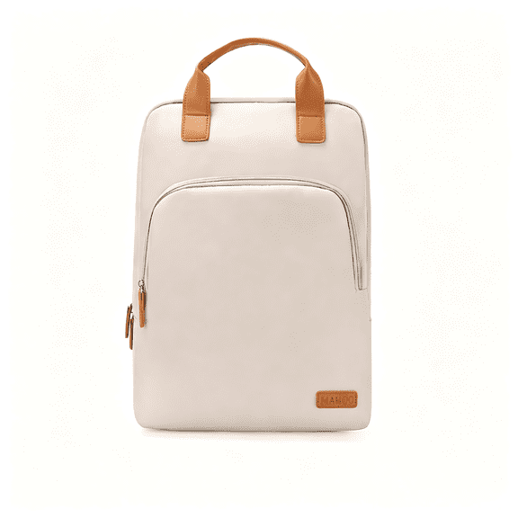 Pastel Minimalist Nylon Laptop Daypack, Anti-Scratch Water Repellent Notebook Backpack for Daily Commute, School, Business Trips & City Outings