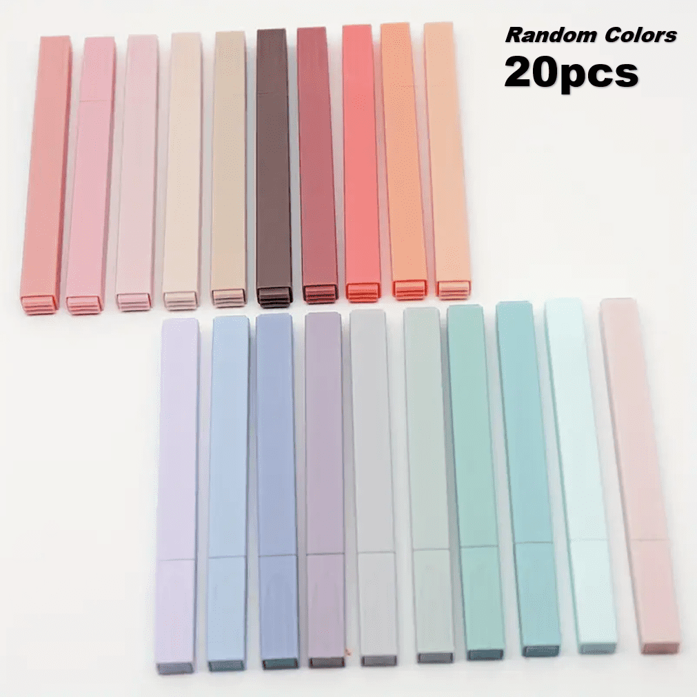 Pastel Morandi Chisel Tip Highlighter Pens, No Bleed No Smear Markers ...