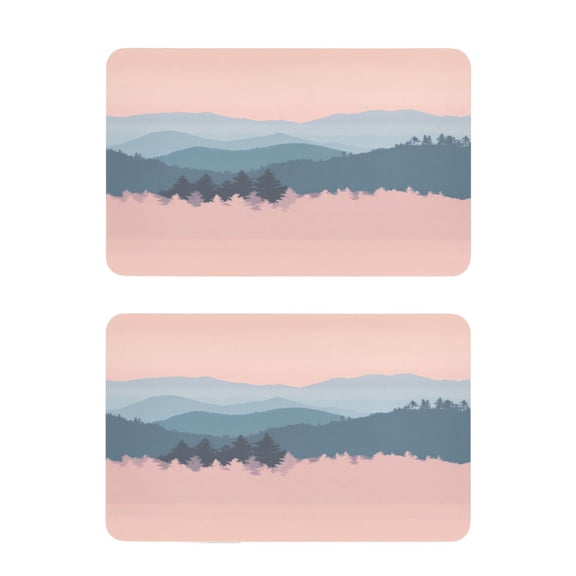 Pastel Mountains 2 Pack 4x2.5 Inch Magnetic Stickers Thick and Strong for Fridge Dishwasher Teaching