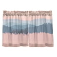 thumbnail image 1 of Pastel Mountains 27"x24" Linen Look Cafe Curtain Set with Privacy and UV Protection, 1 of 8