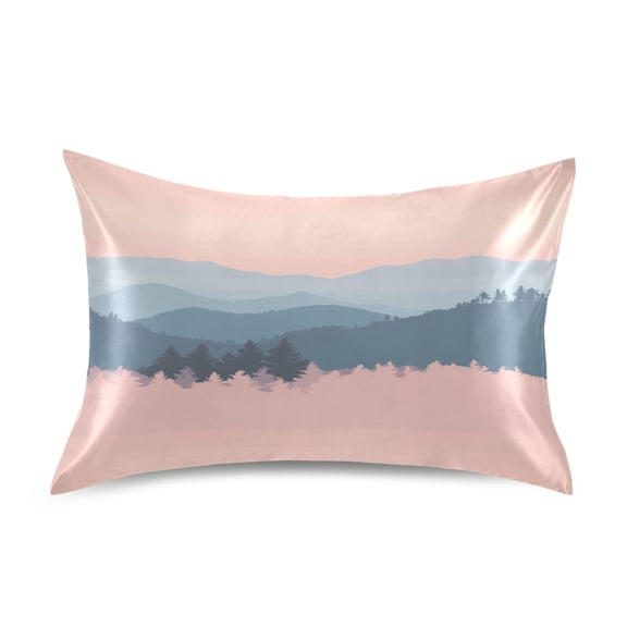Pastel Mountains Luxury Silky Soft Pillowcase Standard Size Wrinkle Resistant Envelope Closure 20x26in