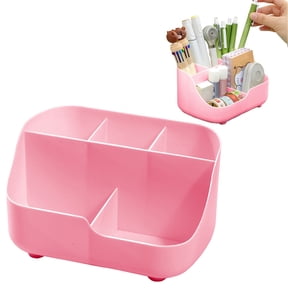 Pastel Multi Compartment Plastic Desktop Organizer Caddy Multifunctional Stationery Makeup Bathroom Storage Tray Dorm Office Desk Accessory Holder For Pens Cosmetics Small Supplies