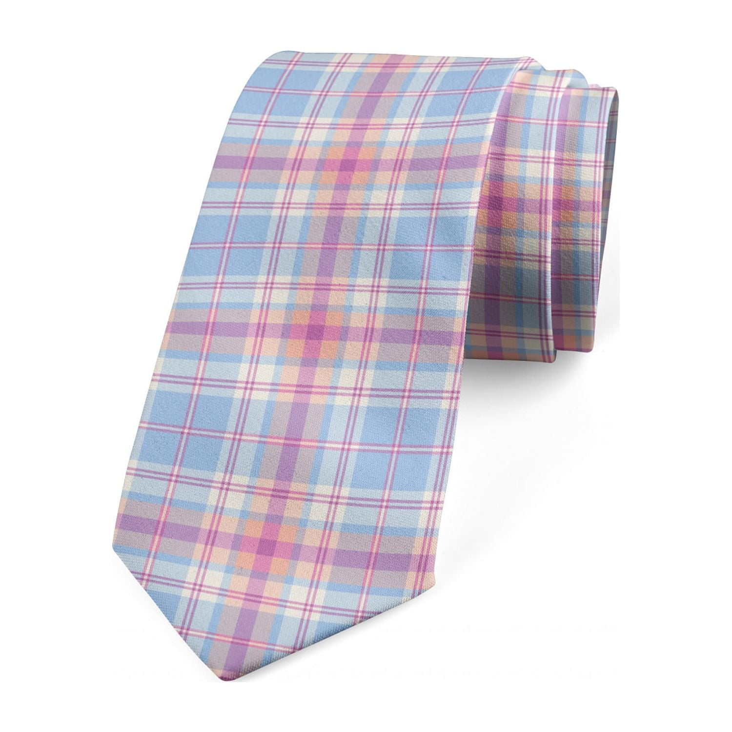 pastel plaid tie