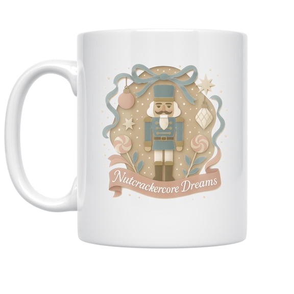 Pastel Nutcracker Holiday Design - Ballet Lover - 11 oz Ceramic Coffee Mug